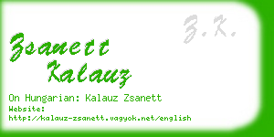 zsanett kalauz business card